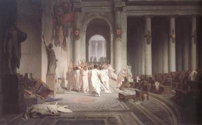 Alma-Tadema, Sir Lawrence Jean-Leon Gerome,The Death of Caesar (mk23) oil painting image
